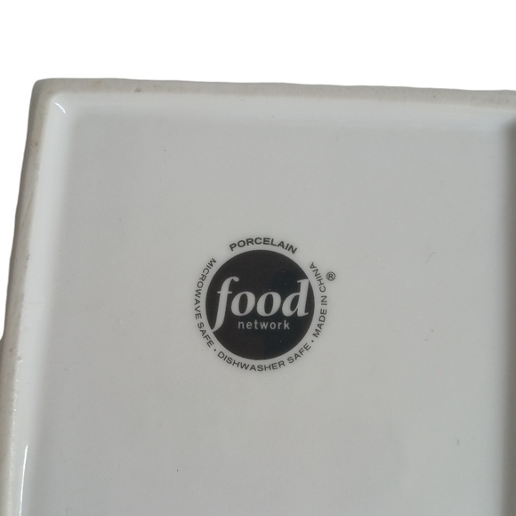 Salad Plates Food Network 6" Set of 4 Square Bevel Candies Sweets Christmas - Picture 11 of 14